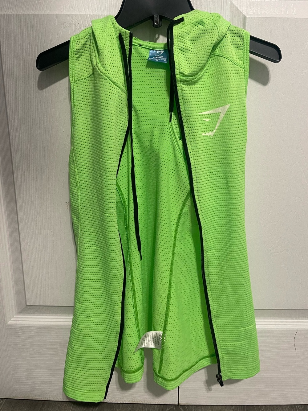 Gymshark Neon Lime Hooded Sleeveless Zip up